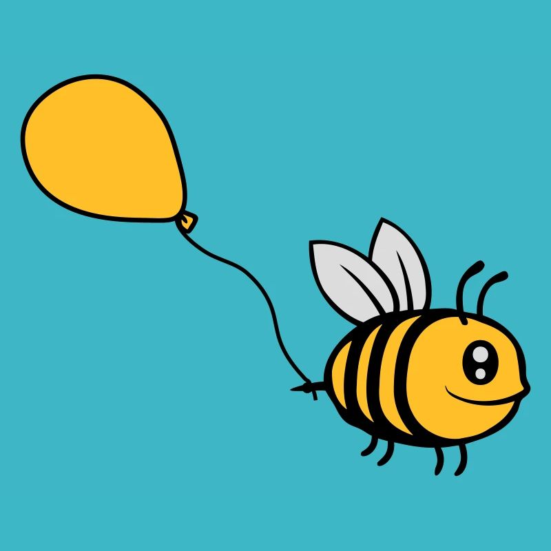 Glückliche Luftballon Biene Comic