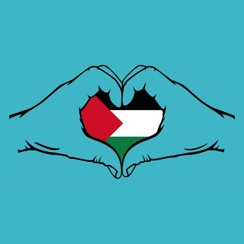 Drapeau de la Palestine Aiguilles Forme De Coeur