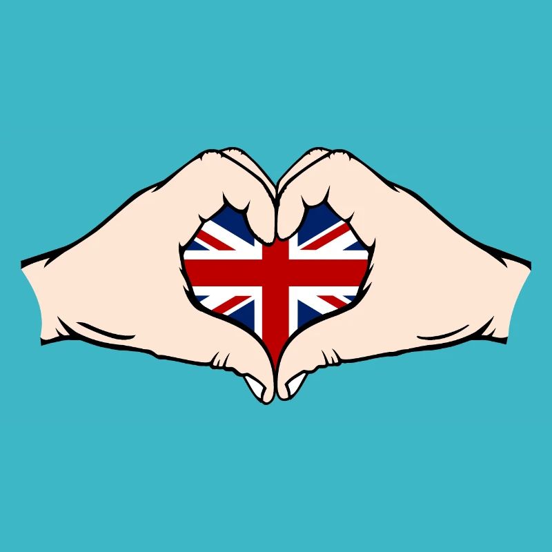 Angleterre Forme de Coeur Avec Mains