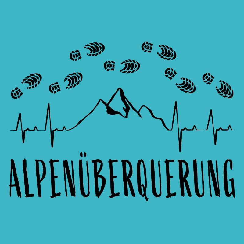 Alpenüberquerung E5 Herzschlag Fußabdrücke