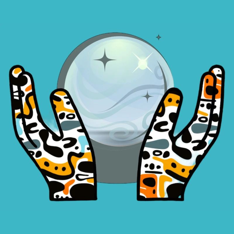 magic hands with glass ball