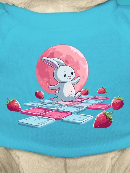 Sautant sur la lune rose