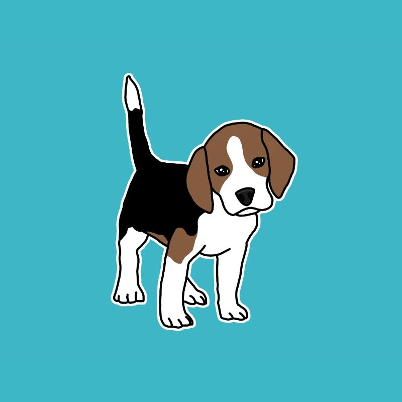 Beagle, chiot, chien, doux. comique