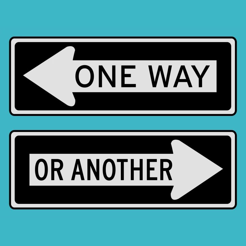ONE WAY OR ANOTHER Einbahnstraße Richtung Ausweg