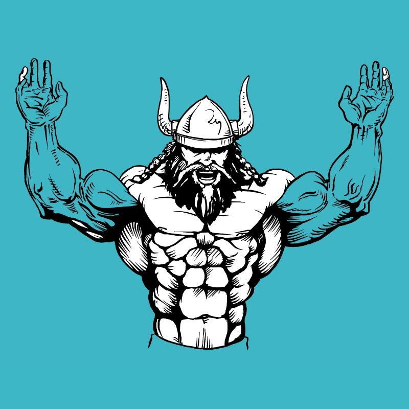 Wikinger Viking Bodybuilder Training Gym
