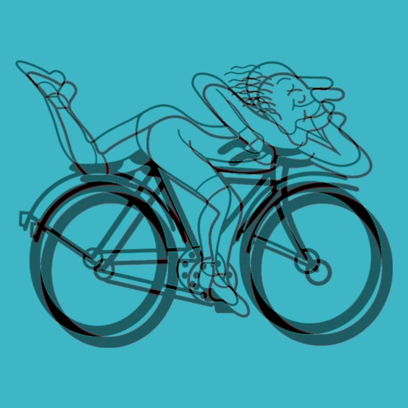 LSD Bicycle Days Psychedelic 3D Glitch Anaglyph