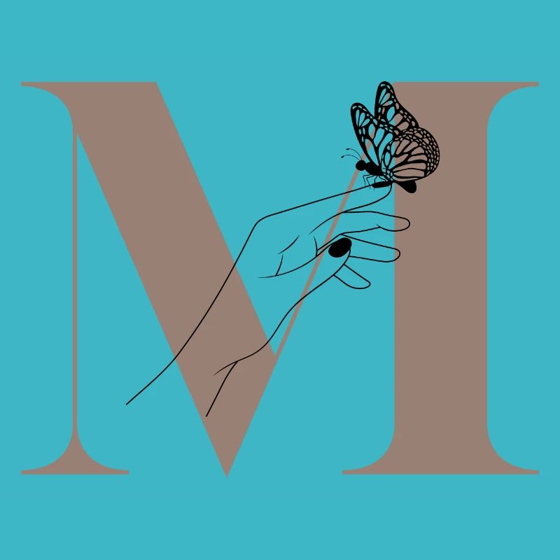 letter m magic butterfly