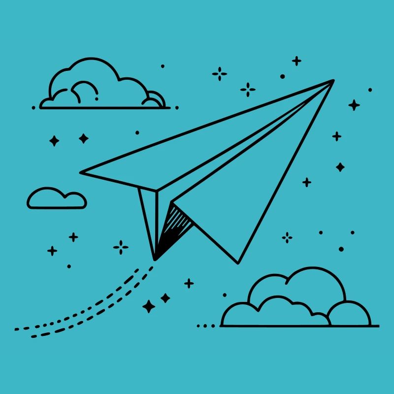 Paper Airplane Drawing