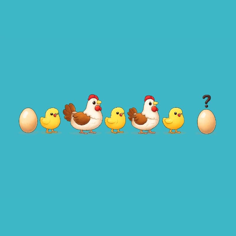 Evolution egg chick hen darwin