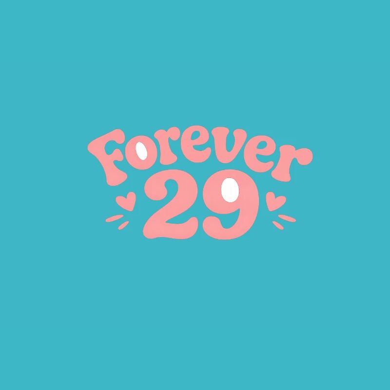 Forever 29: Verspielte Pink Grafik
