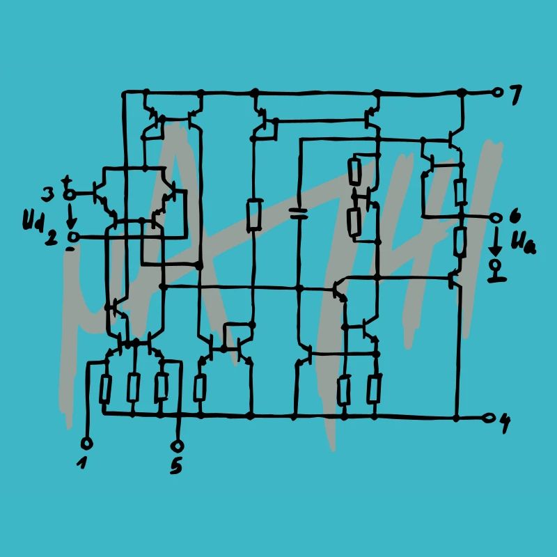 uA741 operational amplifier circuit diagram