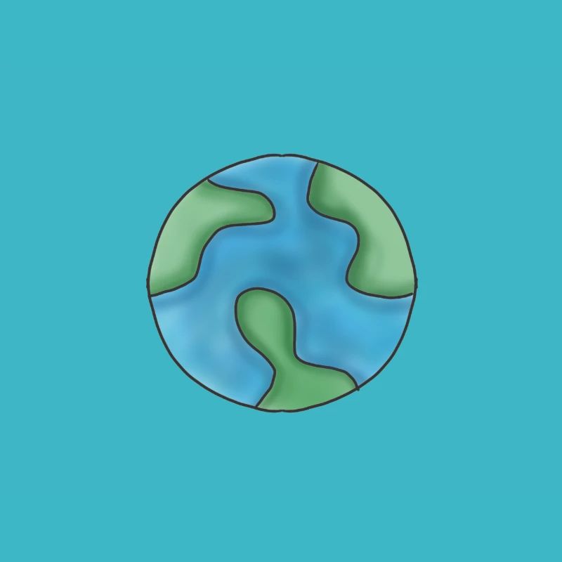 terre planète image logo conception graphique bleu vert mer