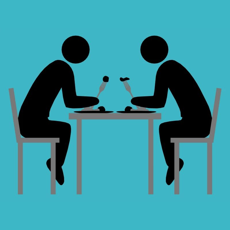 couple 2 amis manger équipe dinner restaurant