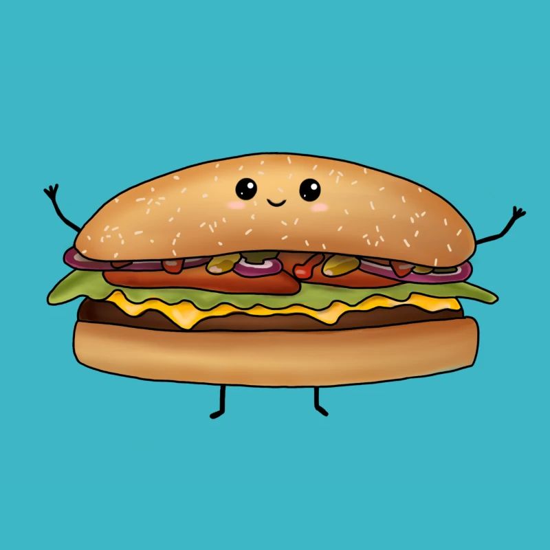 Sweet burger with face