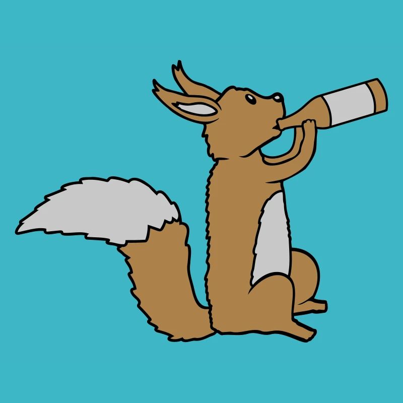 Écureuil buveur de bière