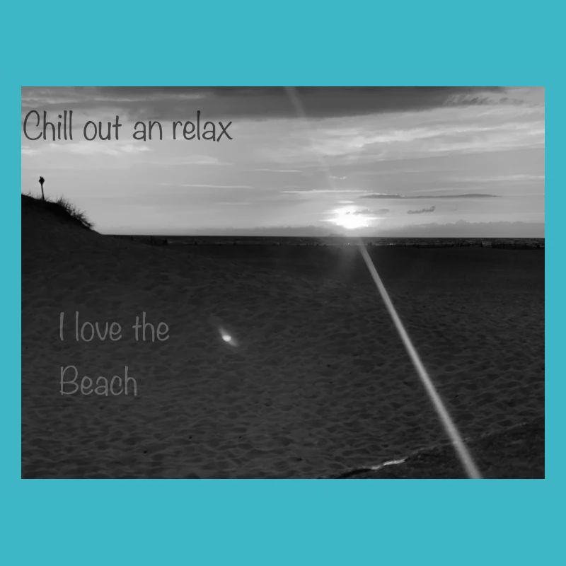 Beach Black and White