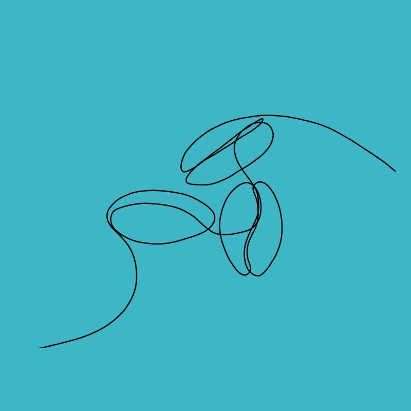 Kaffeebohnen lineart