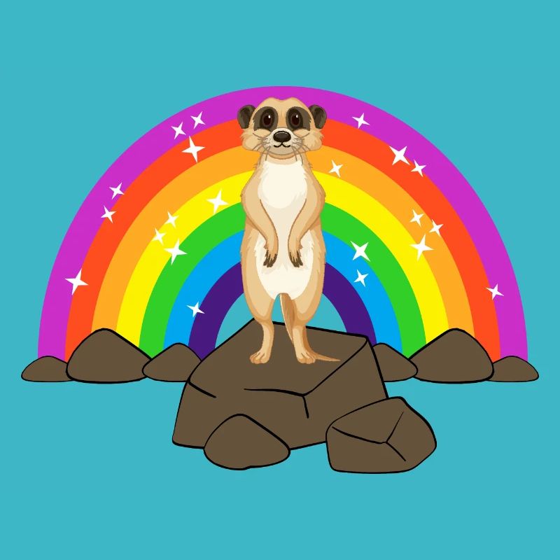 Kidcore Regenbogen Erdmännchen Steine Geschenk