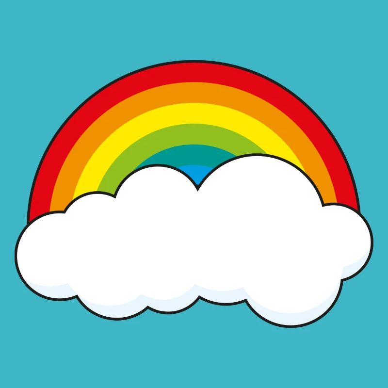 Regenbogen mit Wolke