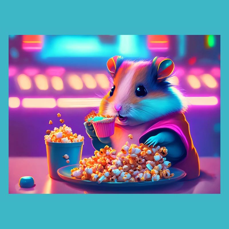 Hamster et maïs soufflé
