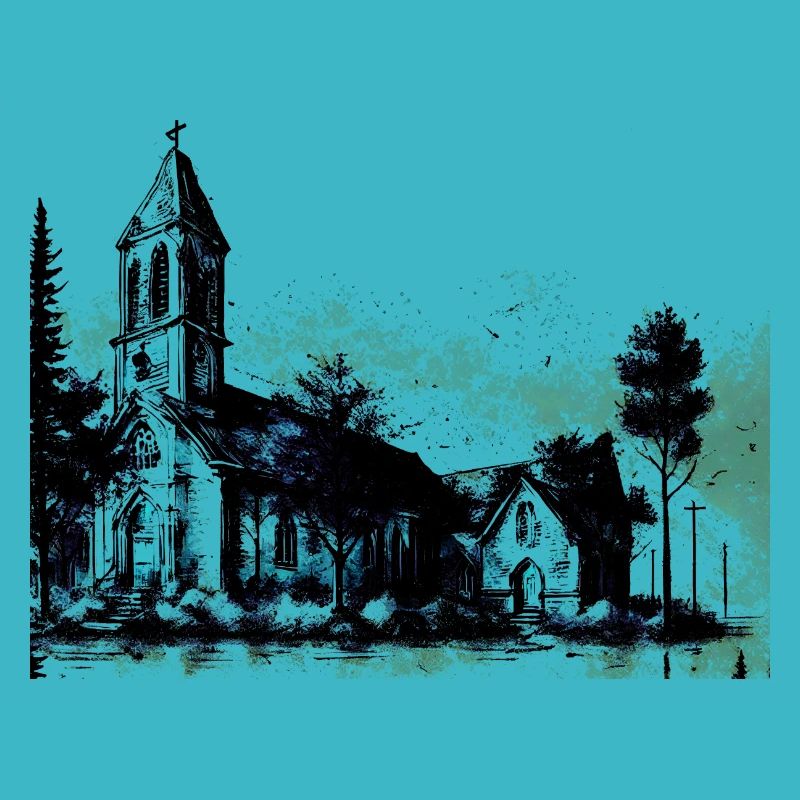 Alte Kirche in einem Dorf