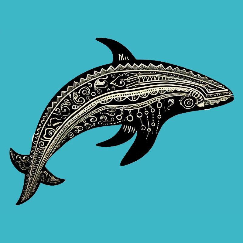Bogolanfini whale 1