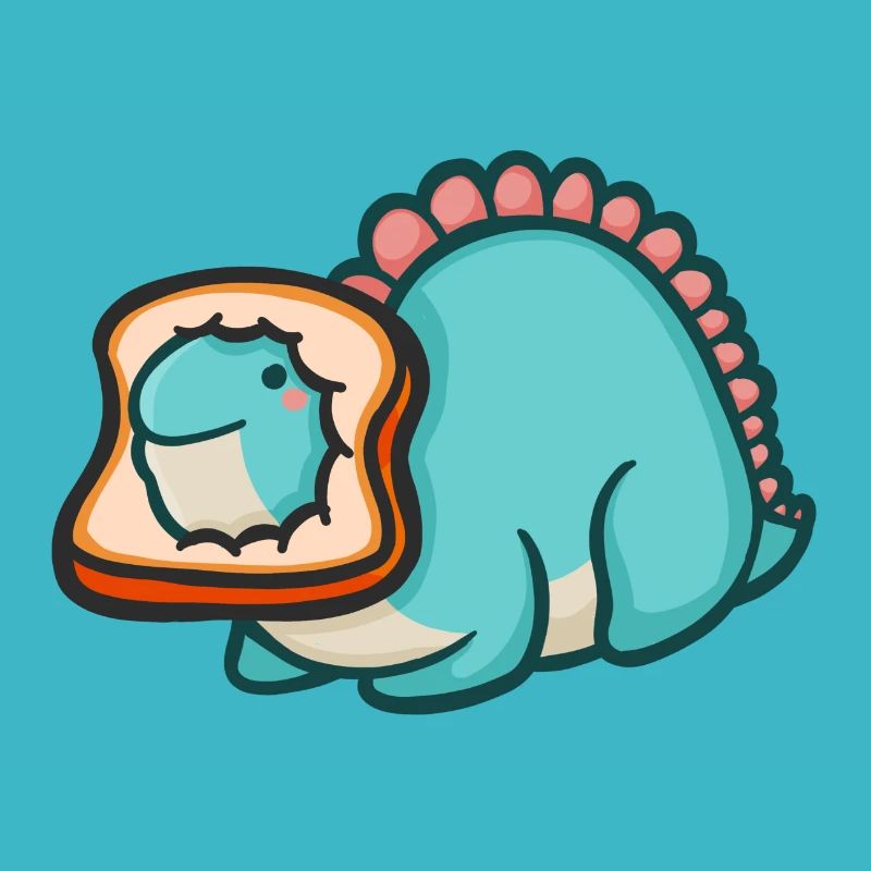 hugadino bread dino, cute dinosaur