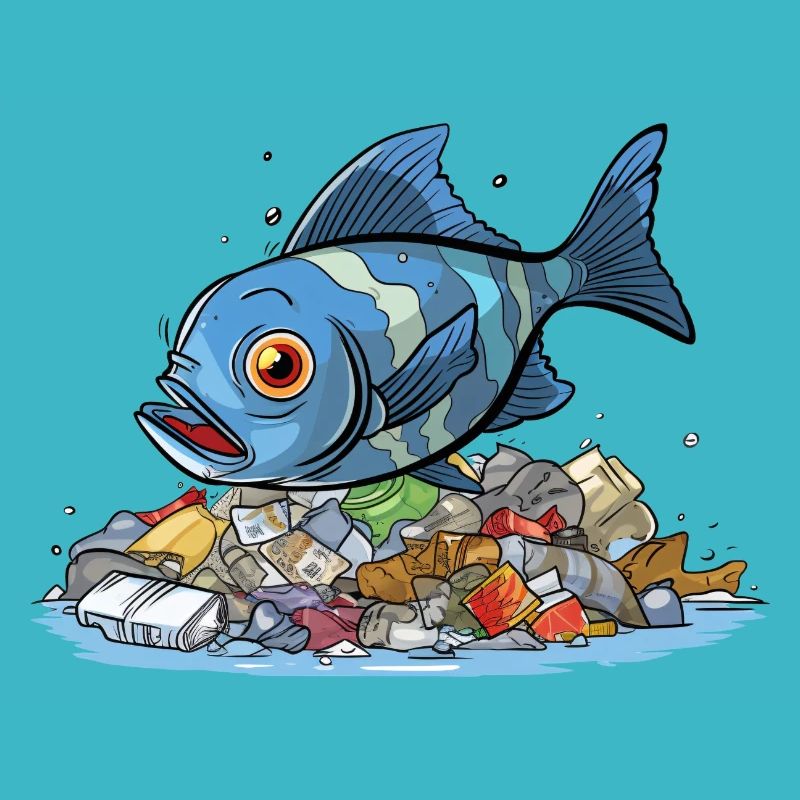 Fisk i plastaffald, forurening af havene