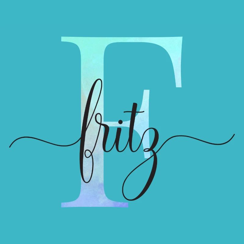 E| Monogramme | Nom | Fritz | Aquarelle