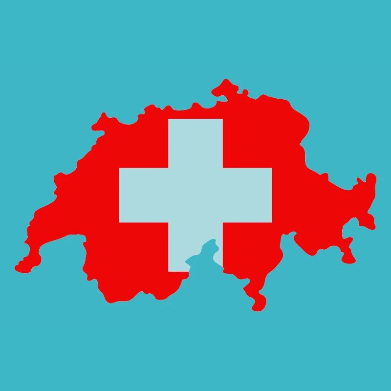 Schweizer Karte mit Flagge