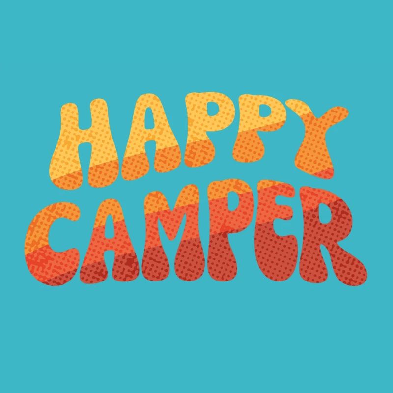 Happy Camper Gradient Text