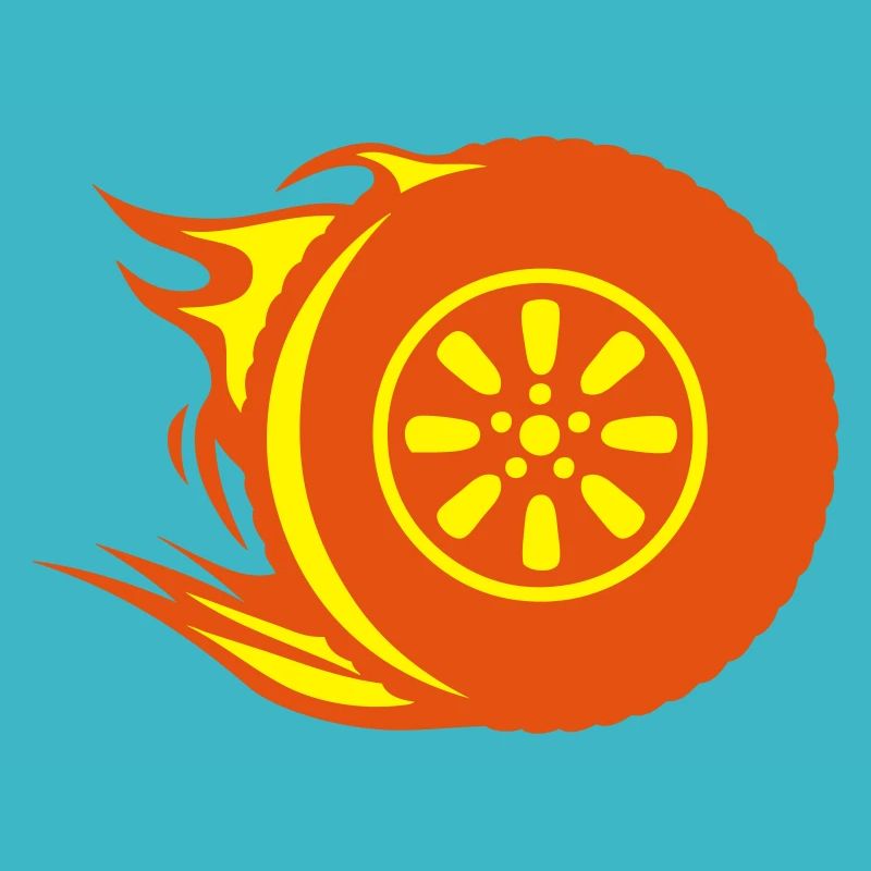 flame tire wheel fire
