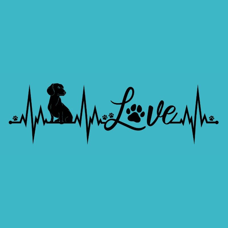 Teckel Amour Heartbeat Chiens Teckel Teckel