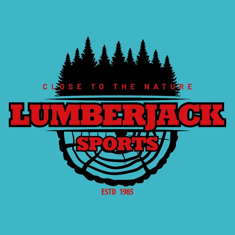lumberjack sport logo wald