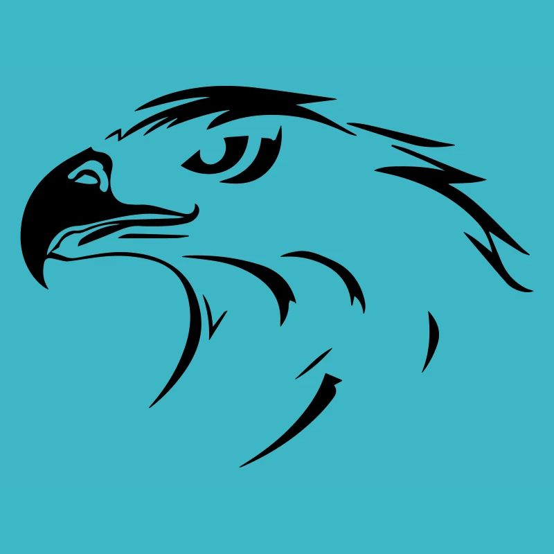 tête d'aigle de profil d'un côté
