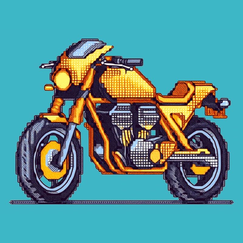 Moto rétro 16 bits au look pixel vintage