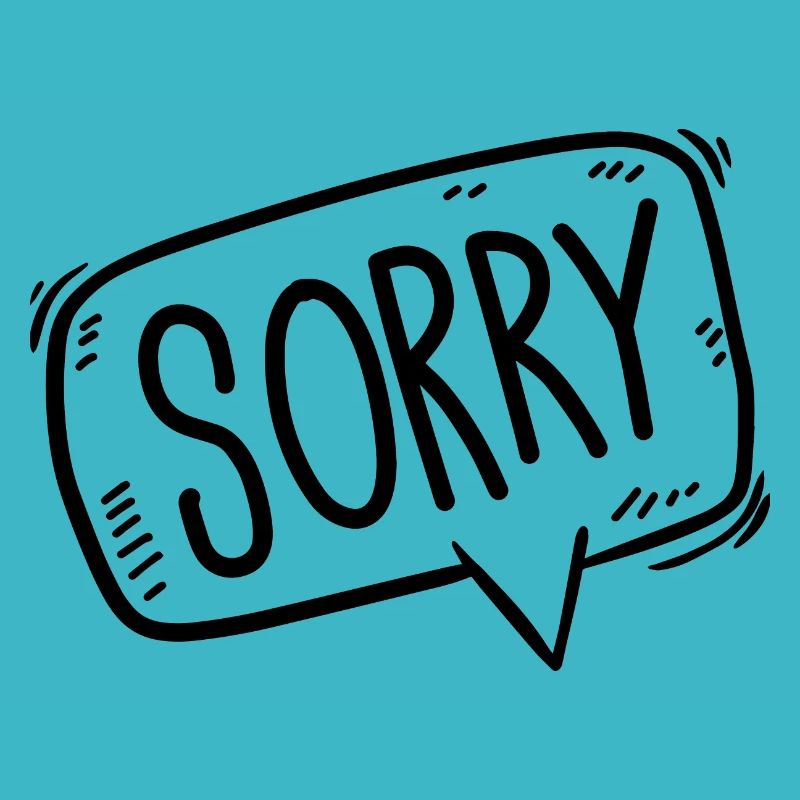 Sprechblase sorry comic
