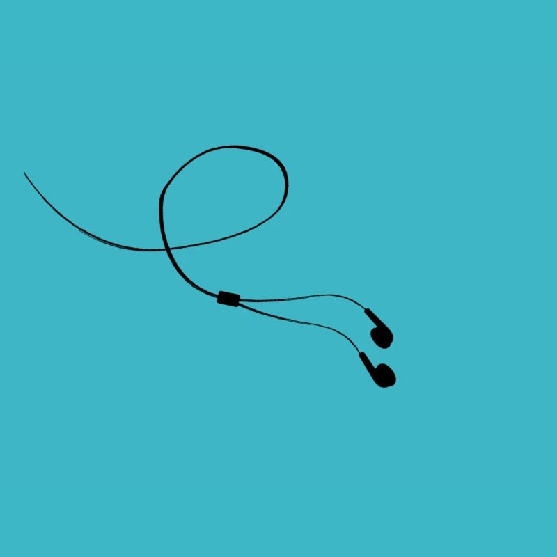 Casque dans l'oreille