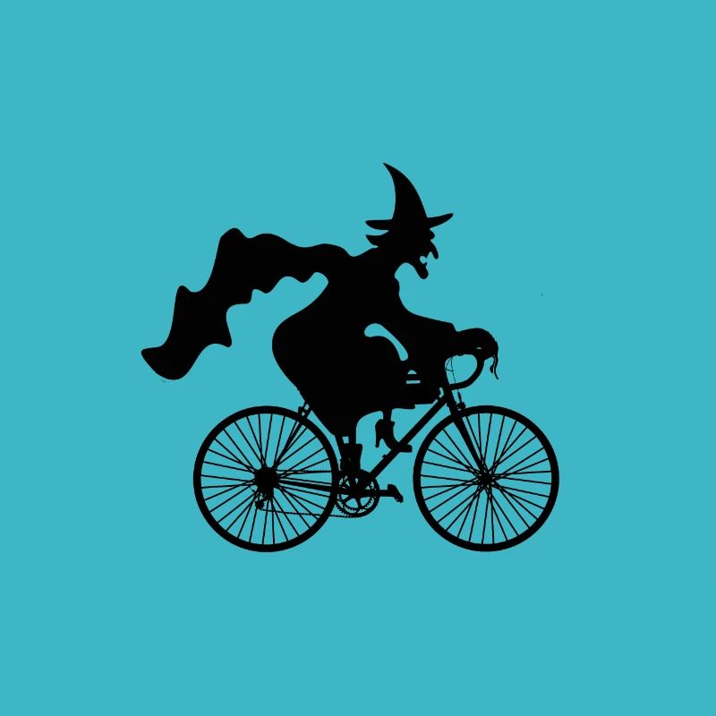 Witch on bike
