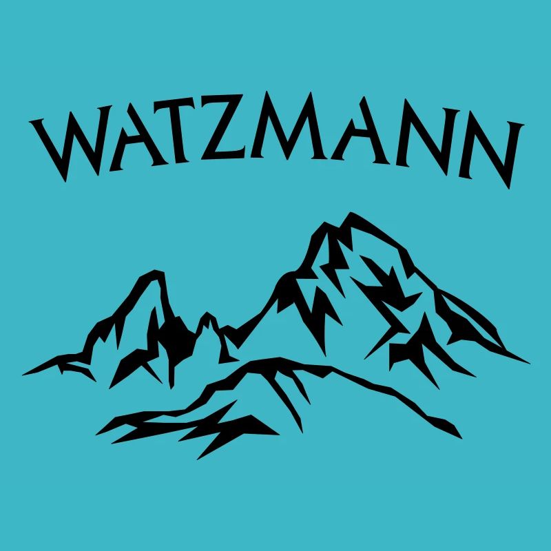 Berg Watzmann lettrage noir - couleur sélectionnable