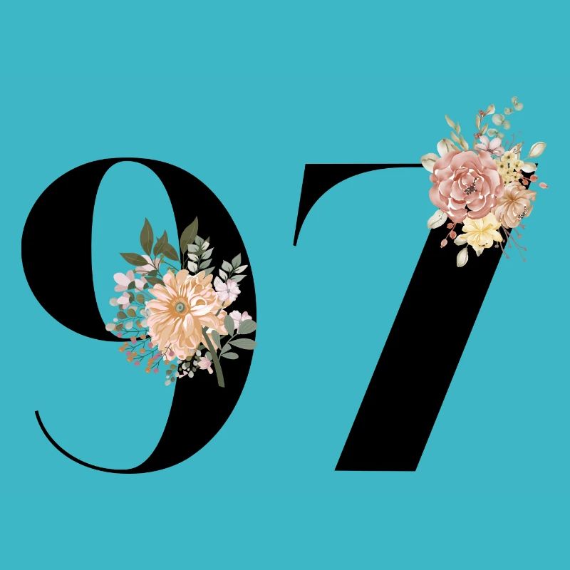 97e anniversaire fleuris (Cadeau de 97 ans)