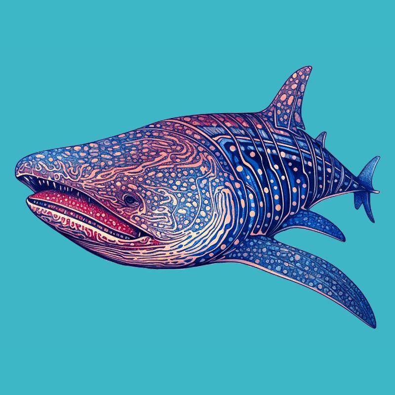 A beautiful purple whale shark as an eye-catcher