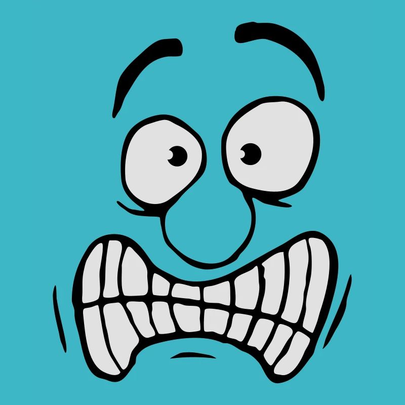 Insecure Anxious Comic Cartoon Face