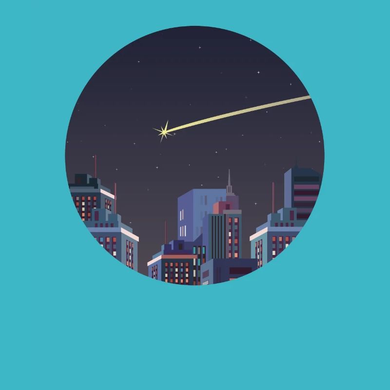 Sternschnuppe Geschenk Silhouette Skyline Himmel