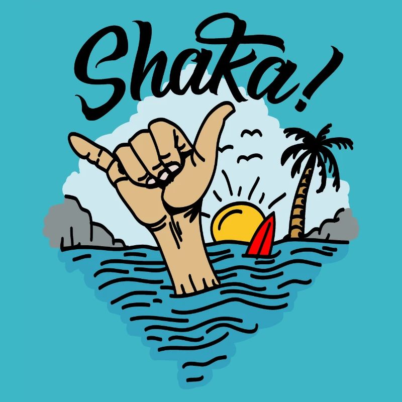 Shaka surfer greeting Hawaii