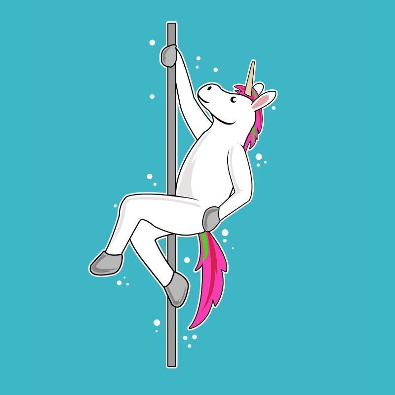 Funny Unicorn Haloween Pole Dancing