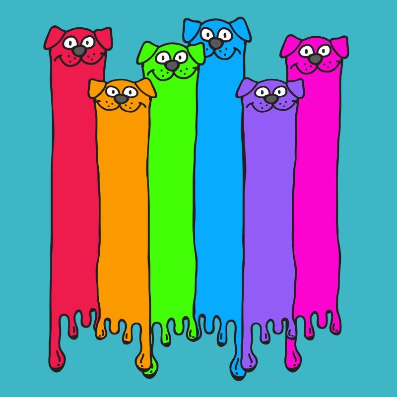 LGBT rainbow dogs