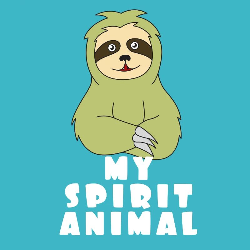Paresseux mignon conception tshirt mon esprit animal
