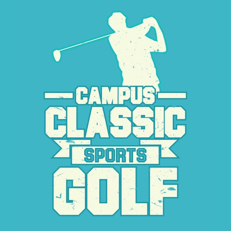 Conception classique de T-shirt de golf de sports de campus