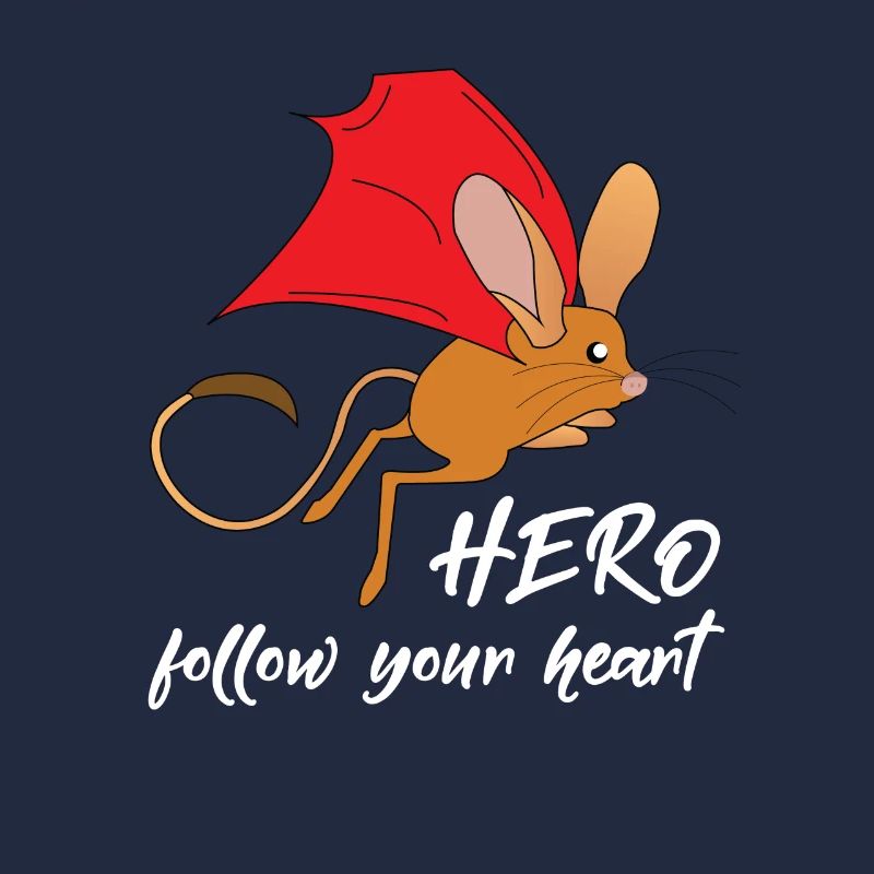 Cute, Smart & Funny Jerboa Tshirt Design Hero